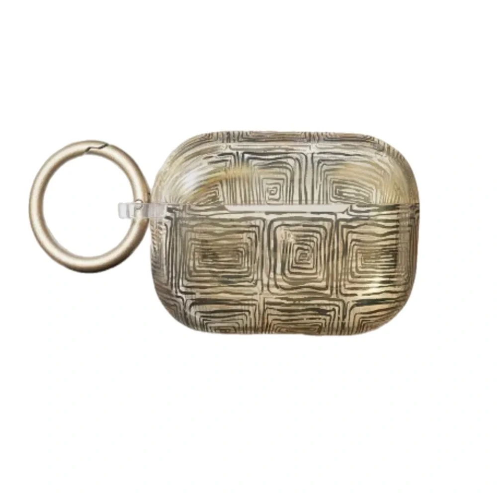 Heyday Earbud Case Covers for AirpodsGen3 w/ Ring Clip, Gold design NWT